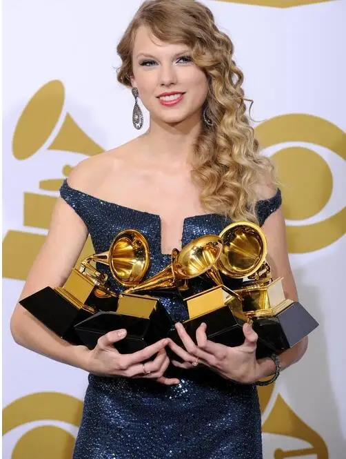 Hot sale custom logo&size black grammy award trophy crystal pedestal