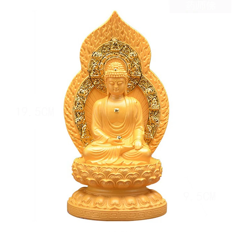 Dropship Cheap Wholesale Buda Heykeli Mini Buddha Statue Tuong Phat Golden Buddha Statue Resin