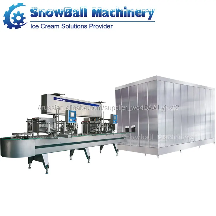 Линия экструзионного типа для производства мороженого брикеты на вафлях