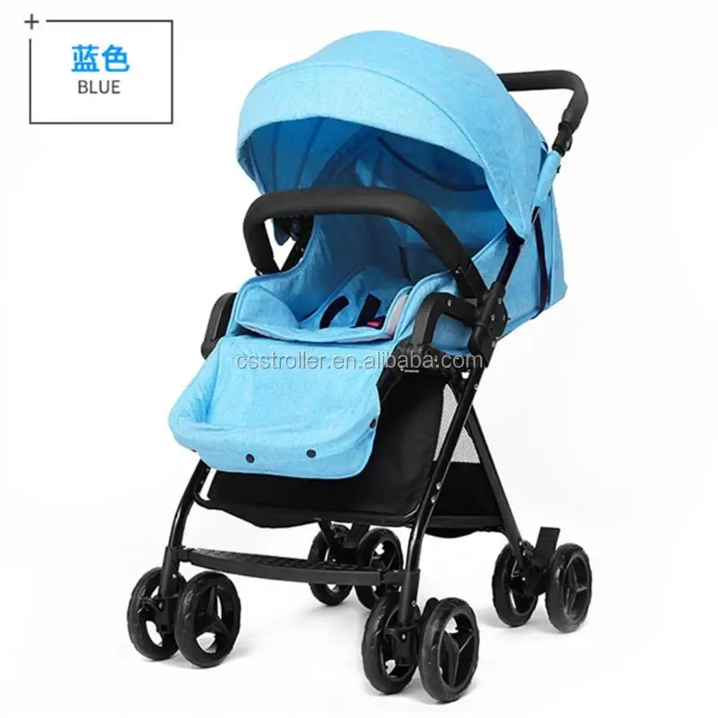Manufacturer supplying new model linen material light steel tube sliding baby carriage reborn baby stroller