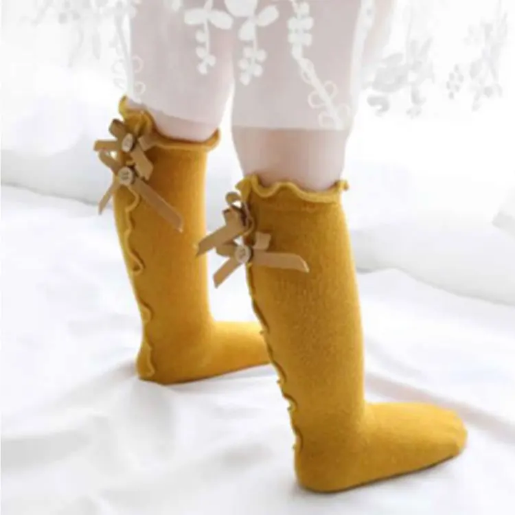 New Design Leg Warmers Socks Toddler Long Socks Knee High Baby Girl Bow Socks