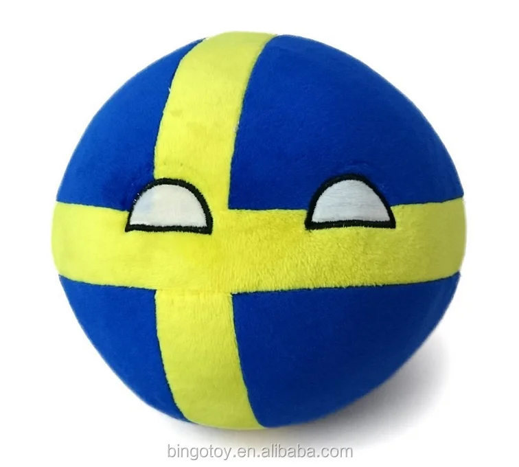 Custom Stuffed Plush Ball Toy Soft National Flag Personalized Expression Ball