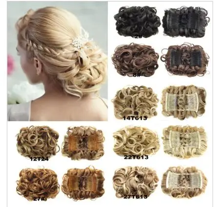 
Wholesale synthetic hair wigs Bun elastic donut bag high temperature fiber chignon bun hair extension hair accessories For Women 