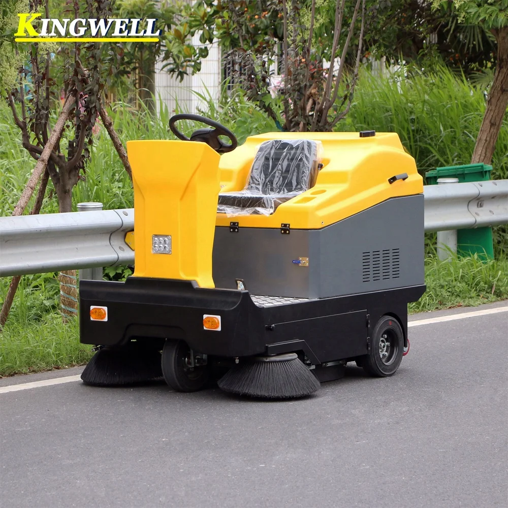 Battery Powered Industrial Floor Sweeper For Underground Parking Lot