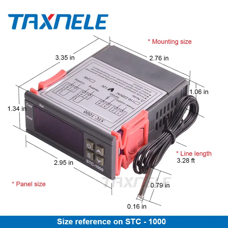 Dual Digital Temperature Controller STC-3018 12V 24V 110-220V Celsius & Fahrenheit Thermoregulator Thermostat Switch