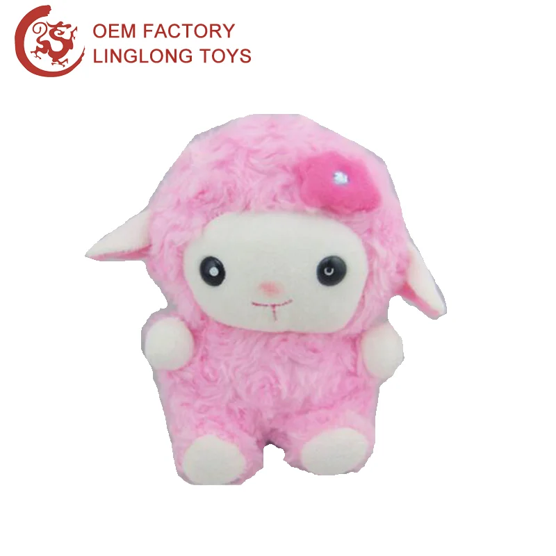 Standing Lamb Plush Toy White Cartoon New Year Mascot Sheep Chinese And Goat