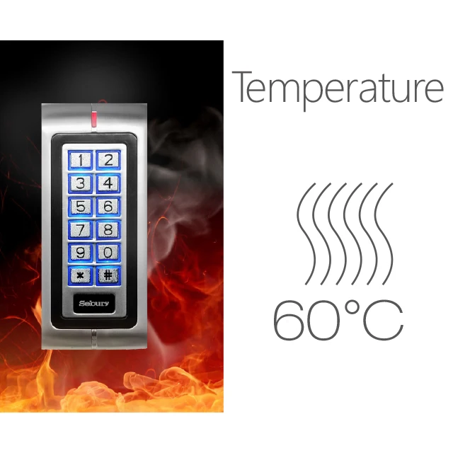 Sebury metal keypad proximity  RFID EM card reader 125KHZ relay standalone access control