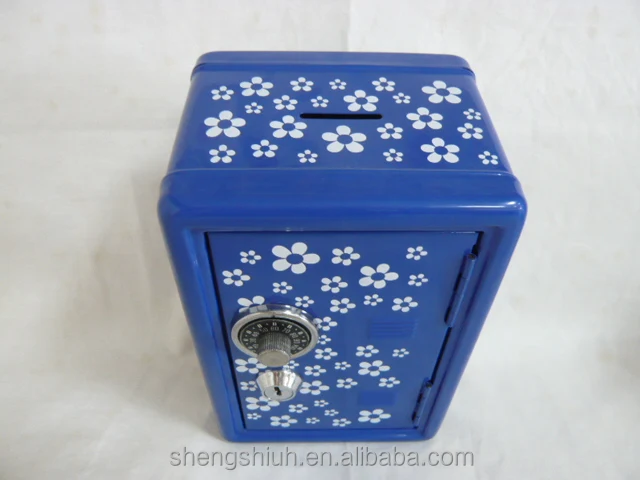 mini safe for kids two key safe coin box piggy bank saving bank