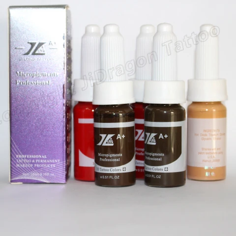 JiDragon 15ml Micro glass bottle Permanent Makeup pigment