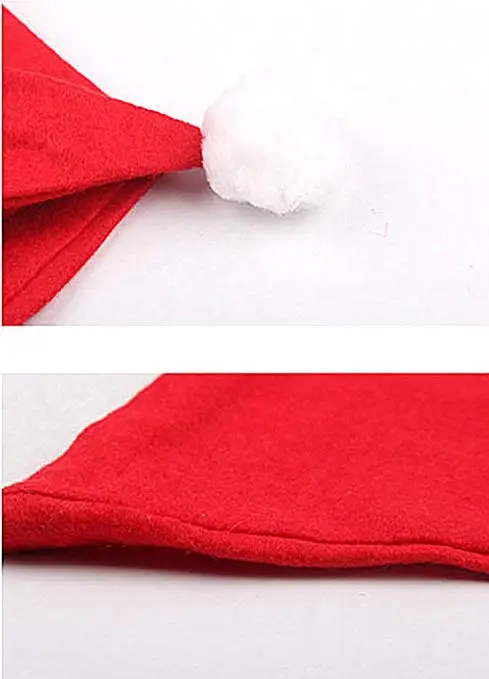 Custom Size Children Christmas Santa Hat Economical Felt Santa Xmas Hat for Decoration
