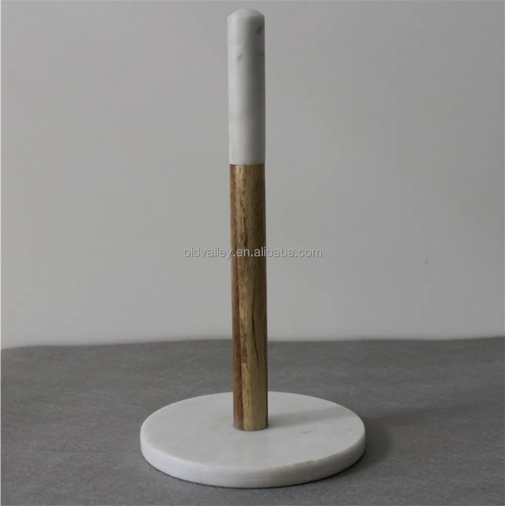 
Natural marble and wooden paper holder paper towel holder 