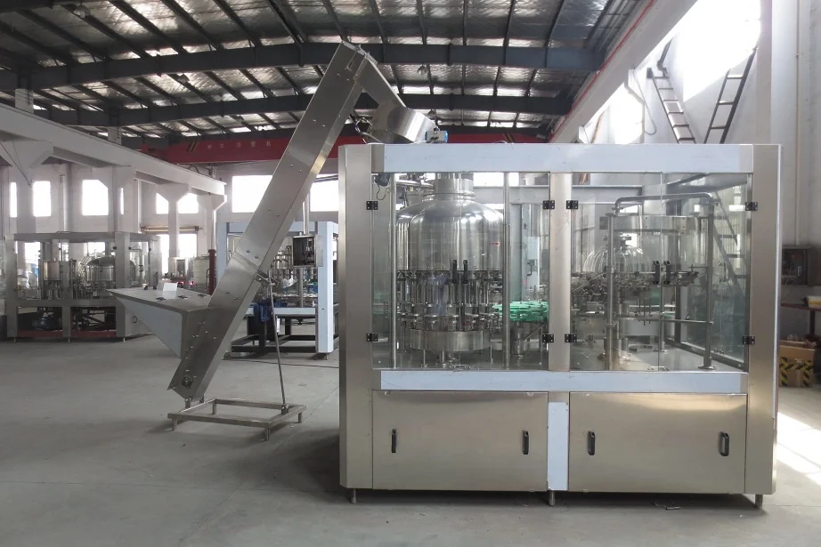 
End factory making top quality aluminum Cap automatic glass bottle sparkling water filling machine line 