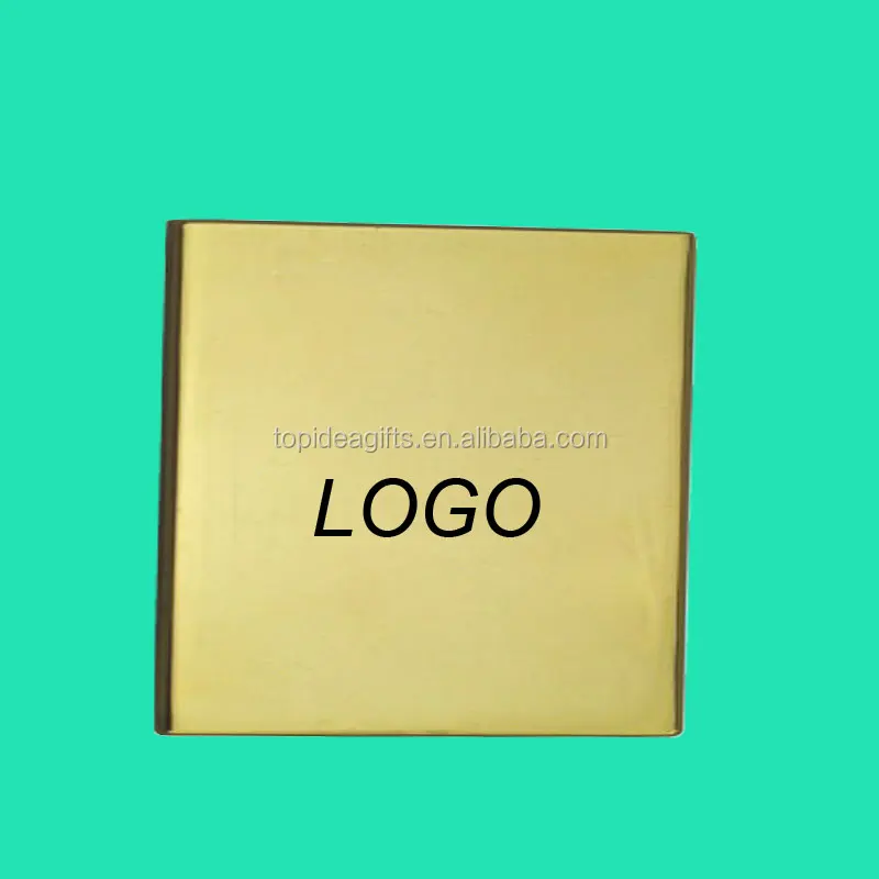 Square Shape Metal Silver Finish Labels Metal Blank Plates Can Engrave Logo
