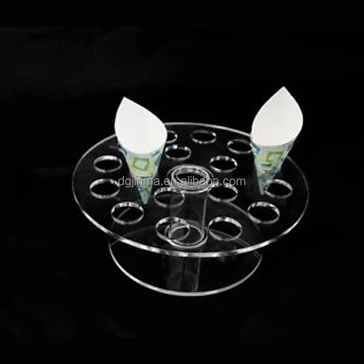 Wholesale Table Top Clear Acrylic Ice Cream Cone Holder