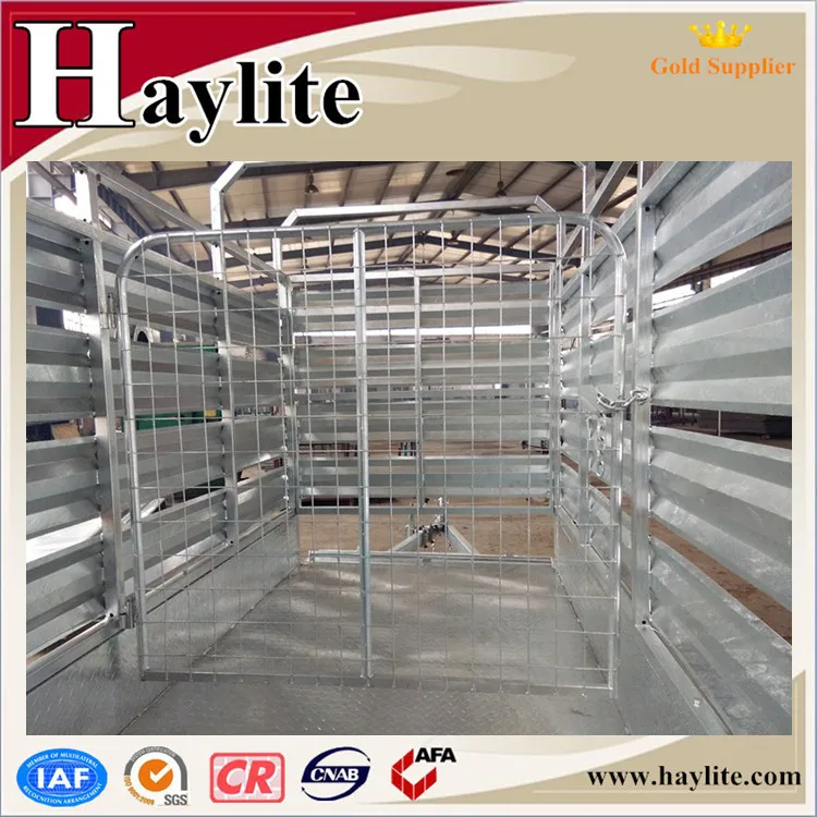 Tandem Axle Livestock Trailer Sheep Trailer with Cage Qingdao Supplier