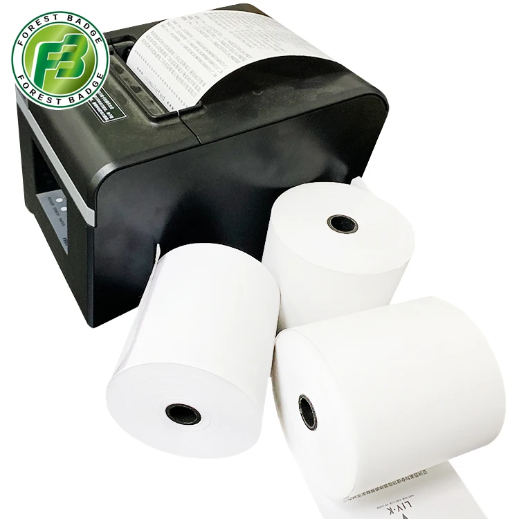 Thermal Reel Paper Roll Ream Factory Direct Wholesale Prices China 80X80 Mm 70gsm Single White Cash Register Paper OEM & ODM