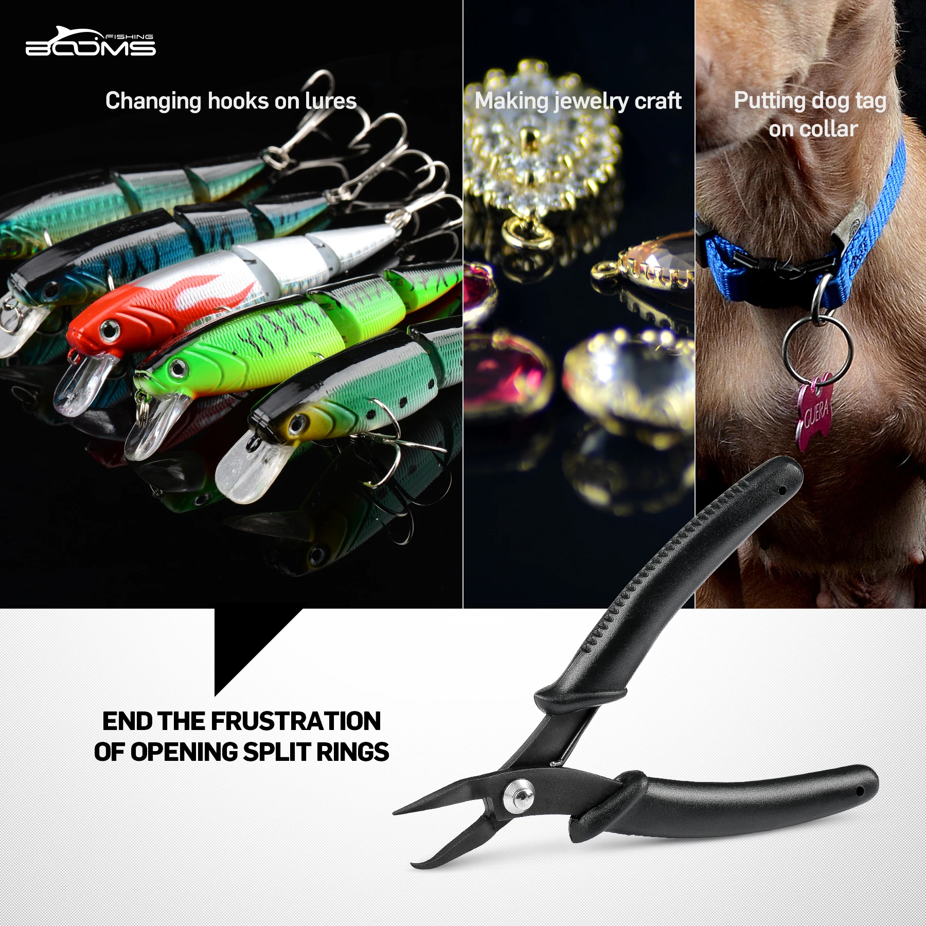  Booms Fishing SR1 5 дюймовый мини-инструмент с кольцом плоскогубцы для кольца 3 #-6