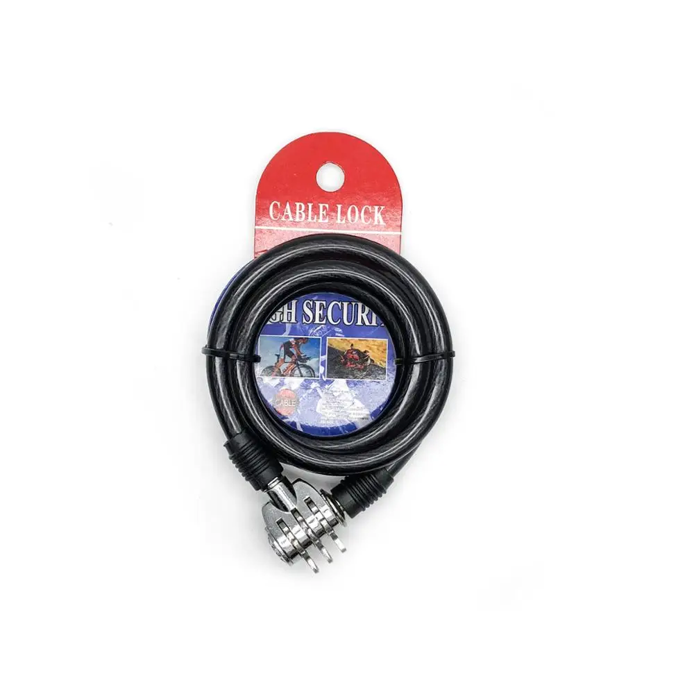 8301-Q 3 Digital Combination Bike Lock PVC spiral Lock With Password