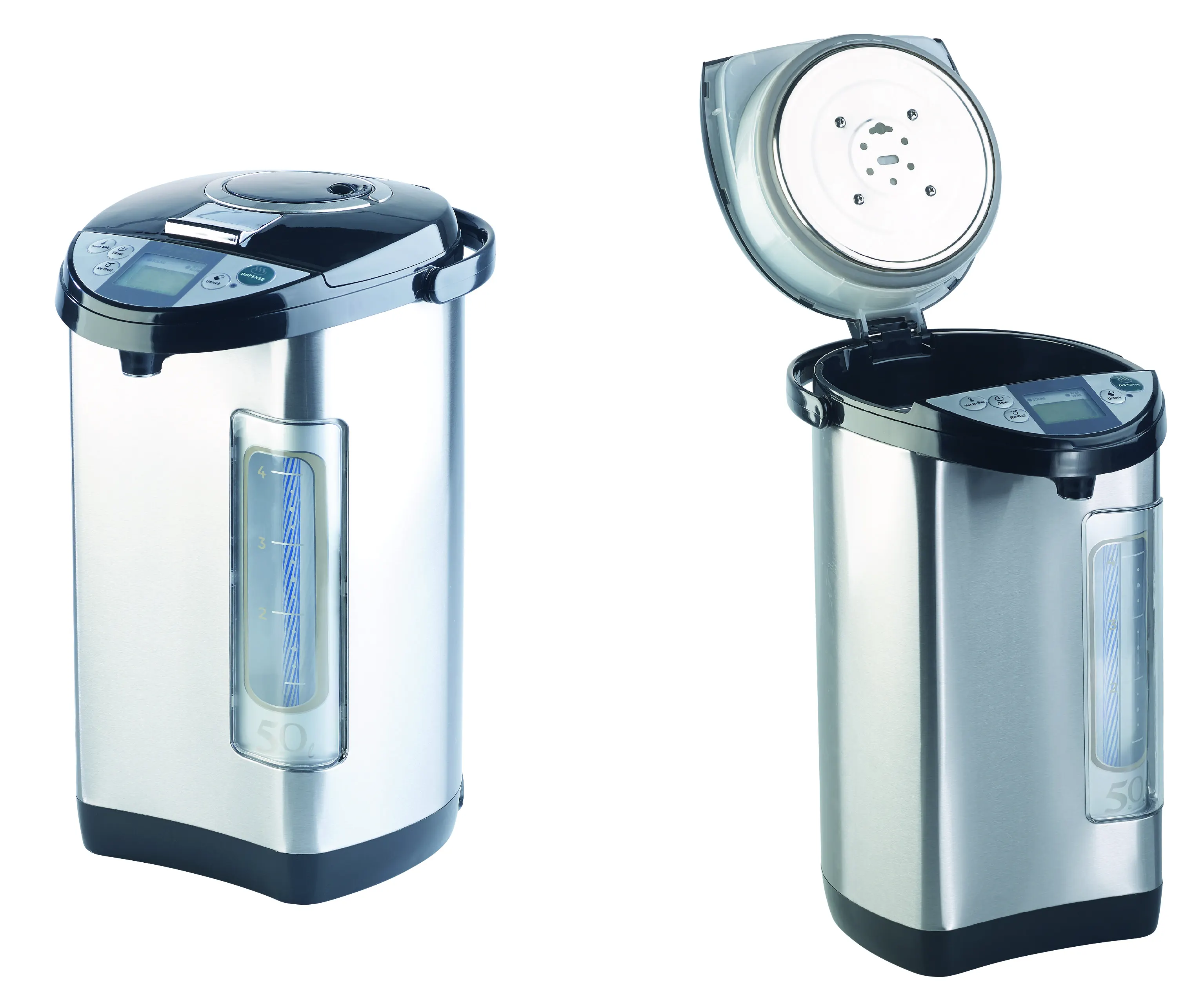 Электрический термопот, 5-ти литровый, таймер, набор, жк-дисплей, 5 температуры, набор, SUS304 нержавеющая сталь 1200 ватт формата госта, сертификатом европейского соответствия, сертификатом от сертификационной, сертификат европейского соответствия, серти