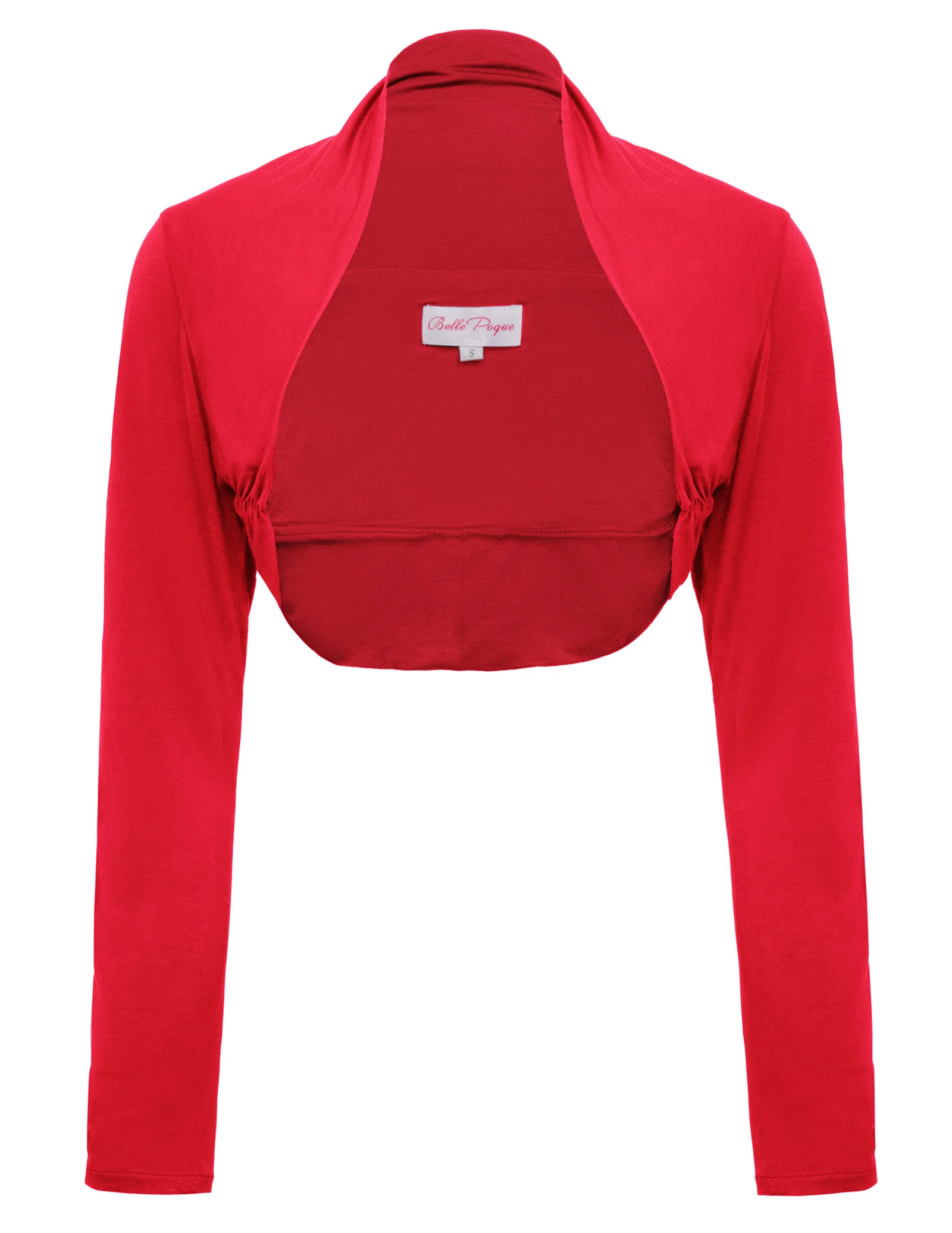 BP Women Comfortable Modal Black Long Sleeve Bolero Shrug Crop Top BP000114-1