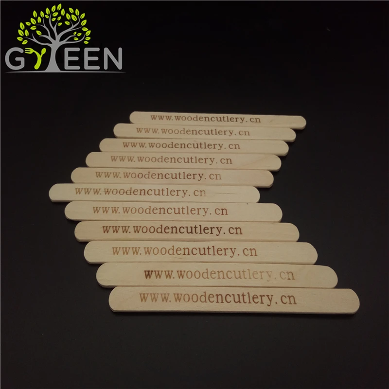 Biodegradable Printed Birch Wood Ice Cream Sticks