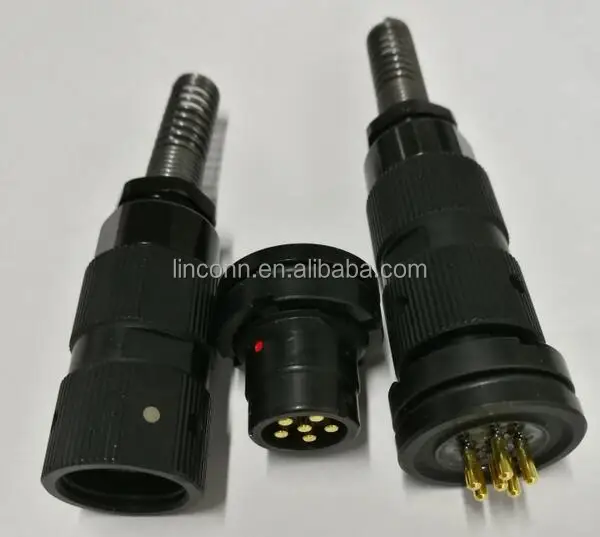 amphenol industrial conectores U-329 6pin audio military connector mates with U-283