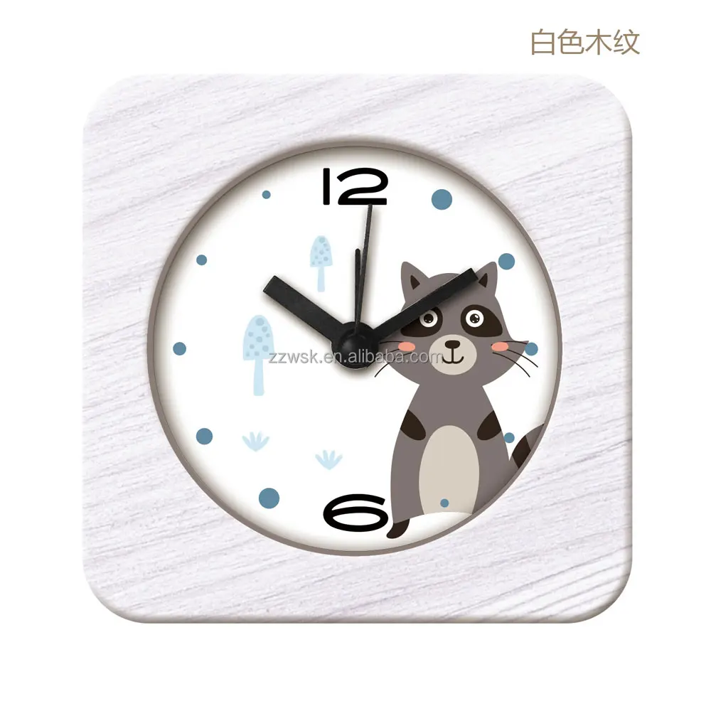 2021 OEM Custom wood silence alarm desk clock