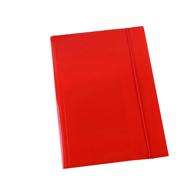 Solid A4 plastic pp file folder with elastic band closure