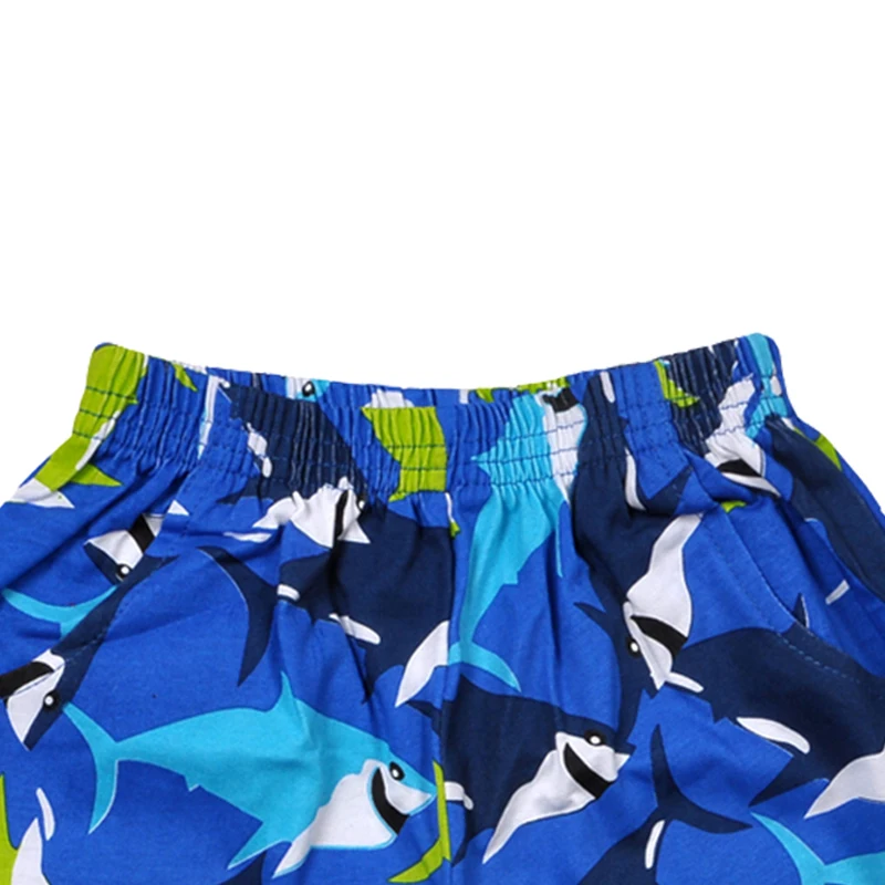 Guangzhou High Quality Cartoon Printed Jaws Cotton 2-10 Years Old Boys Home Dress Clothes