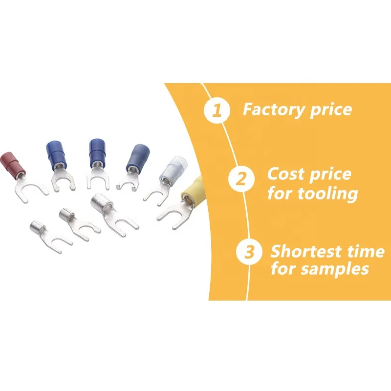 terminales para cable,QWT 4 gauge 6mm 8mm copper tinned Insulated female cable ring fork y terminal lugs crimps connector