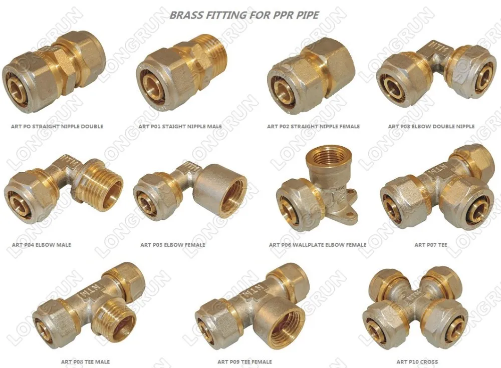 Longrun P04 High Quality Small Hardware Fittings Brass Pumbing Uponor Fittings