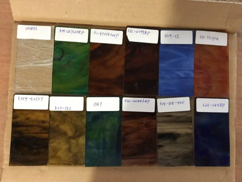 Handmade 3mm antique art colored glass