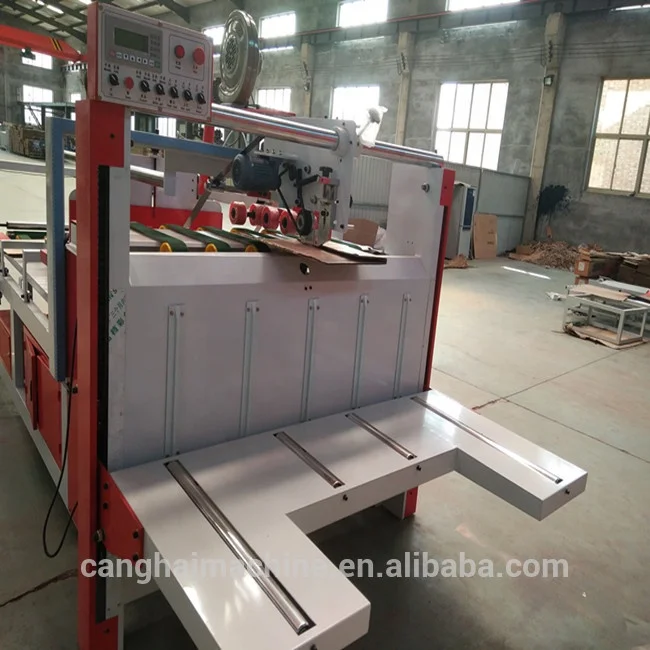 semi-automatic folder gluer machine/carton box folding gluing machine/corrugated box folder gluer