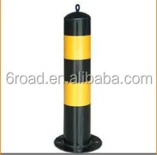 REACH Certificated traffic barrier post, Yellow Black Steel PIPE Bollards