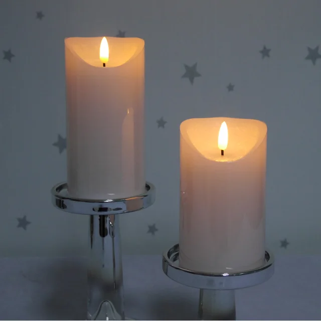 
BATTERY OPERATED NEW BULLET FLAME BLACK WICK LED CANDLE WAX WITH REMOTE AND TIMER 