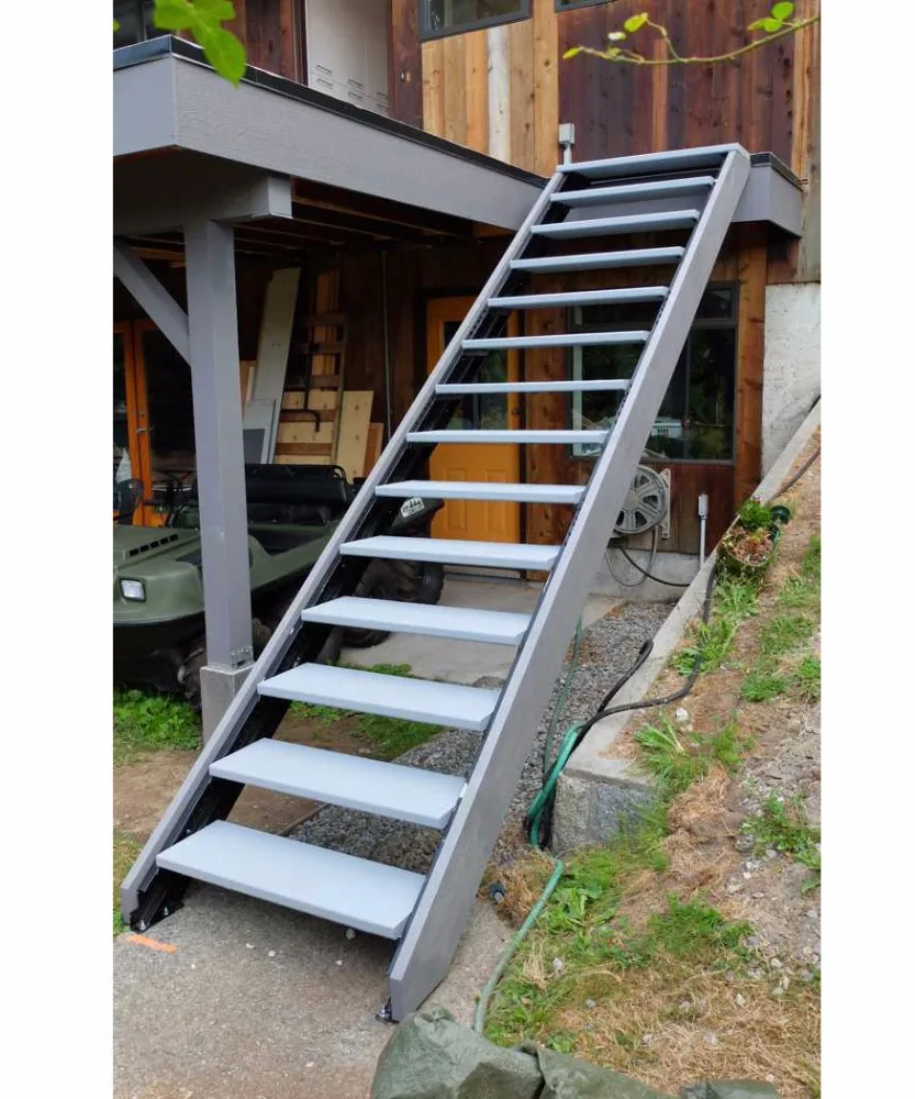 
Spiral/straight prefabricated exterior stairs metal good prices for external stairs 