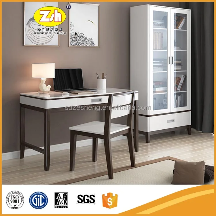 New Foshan wood fabric bed desk with chair ZH-002
