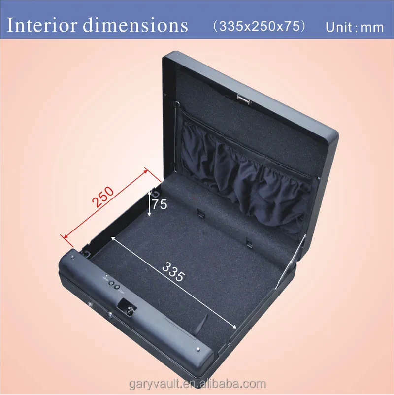 OEM Gun safe / Micro Gary Vault MD550-1 four buttons electronic digital code pistol hand gun safe box for A4 paper