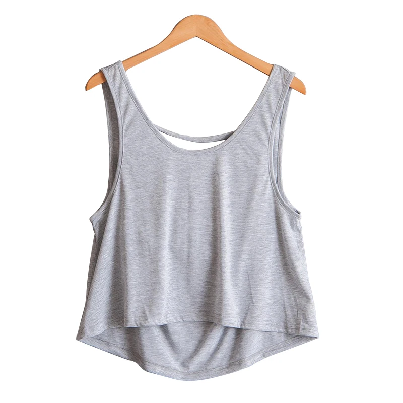 Women Blank Polyester Custom Yoga Gym Tank Top