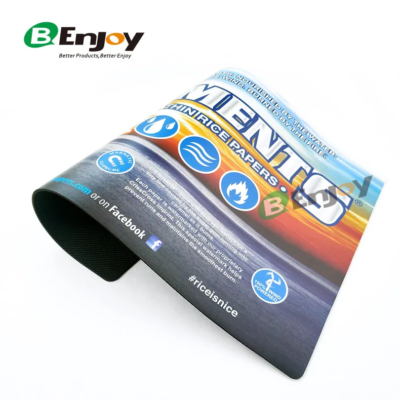 Non Slip Rubber Back  Hard PVC Counter Mat with Custom Printed