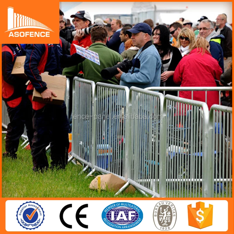Cheap Bridge Feet Galvanized Barrier Crowd Control Event Barricade Temporary Fence Stands Concert
