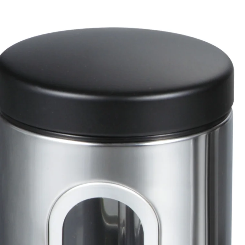 Kitchen Stainless Steel Storage Canister Set Coffee Sugar Tea Metal Seasoning Jar For Storage Jar Bottles Canister With Lid