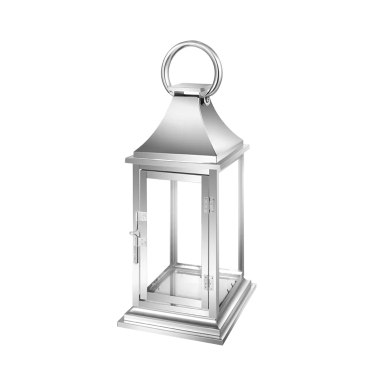 Stainless Steel Candle Holder Lantern  Silver Metal lanterns