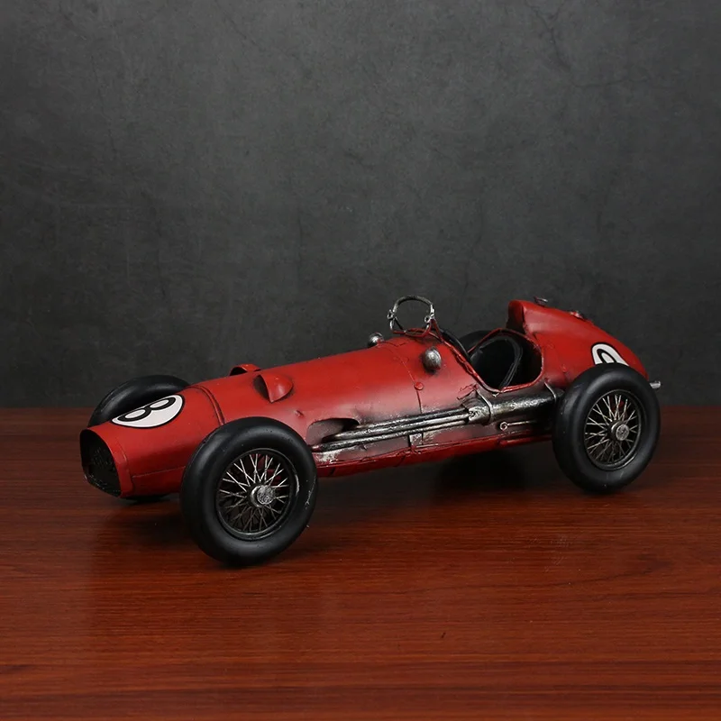 Iron Old Vehicle Classic Decorative Vintage Handmade Racing Car Models High Quality For Home Decoration Metal Craft Supplier
