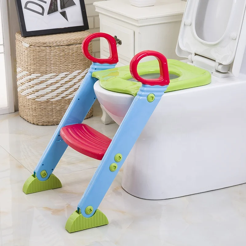 
Plastic Baby ladder with Step Stool ladder Squatty potty Toilet Trainer for Kids and Toddlers 