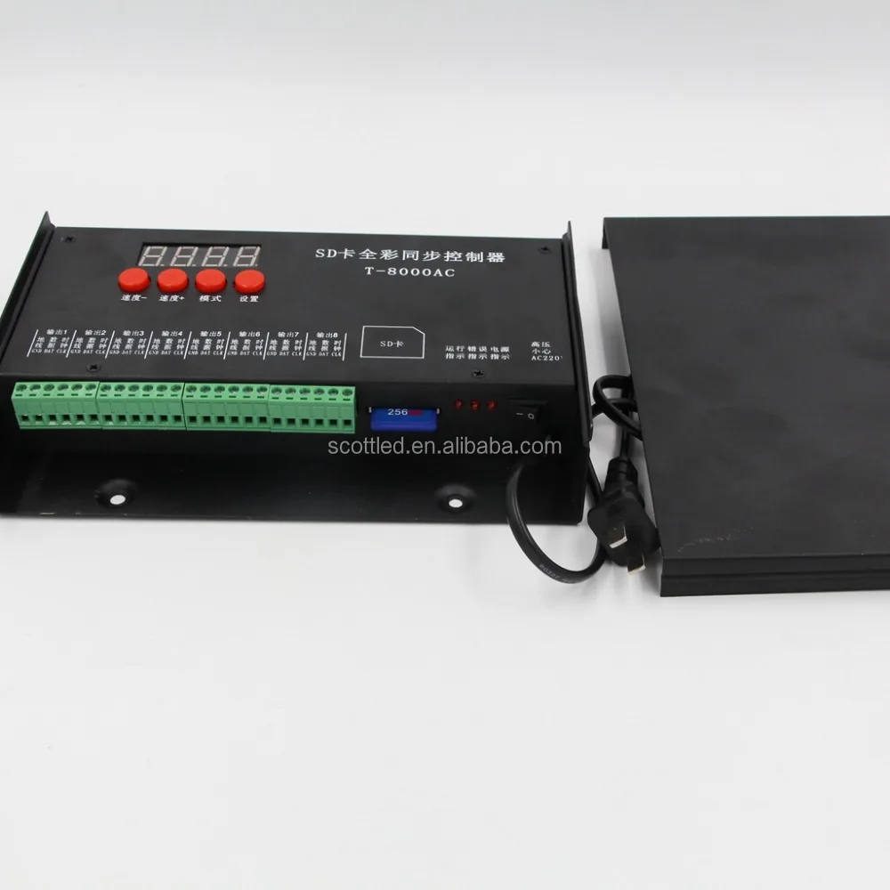 T-8000AC TM1804/LPD6803/DMX512/WS2811 светодиодный пиксель контроллер