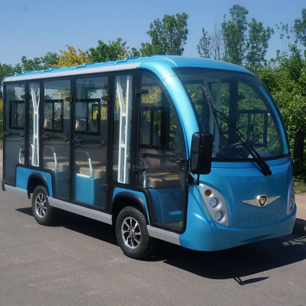 Battery 4 wheels electric vehicle buses with doors