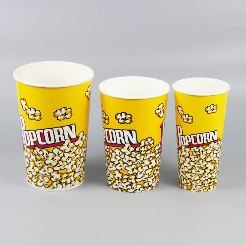 Huge Space Disposable Paper Popcorn Containers Bucket Paper Cup For Popcorn Good Quality