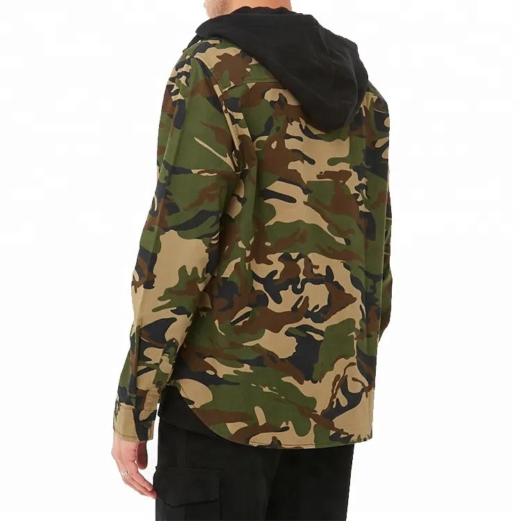 Fashion Men Hooded Green Camo Jacket,Bomber Jacket