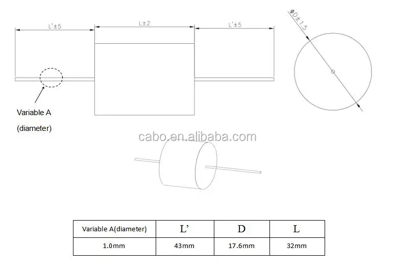axial dc capacitor 0.33uF 800Vdc MKP -SC for snubber and general purpose
